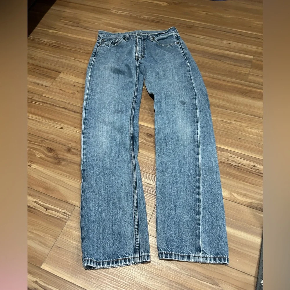 Levi's Blue Straight-Leg Jeans with Classic Stitching Vintage 505 Size 30